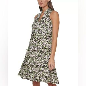 Tommy Hilfiger Black and White Floral Mini Dress